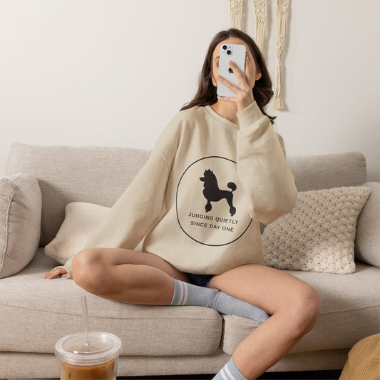 Judging Quietly Poodle Crewneck - product photo 2 of 30