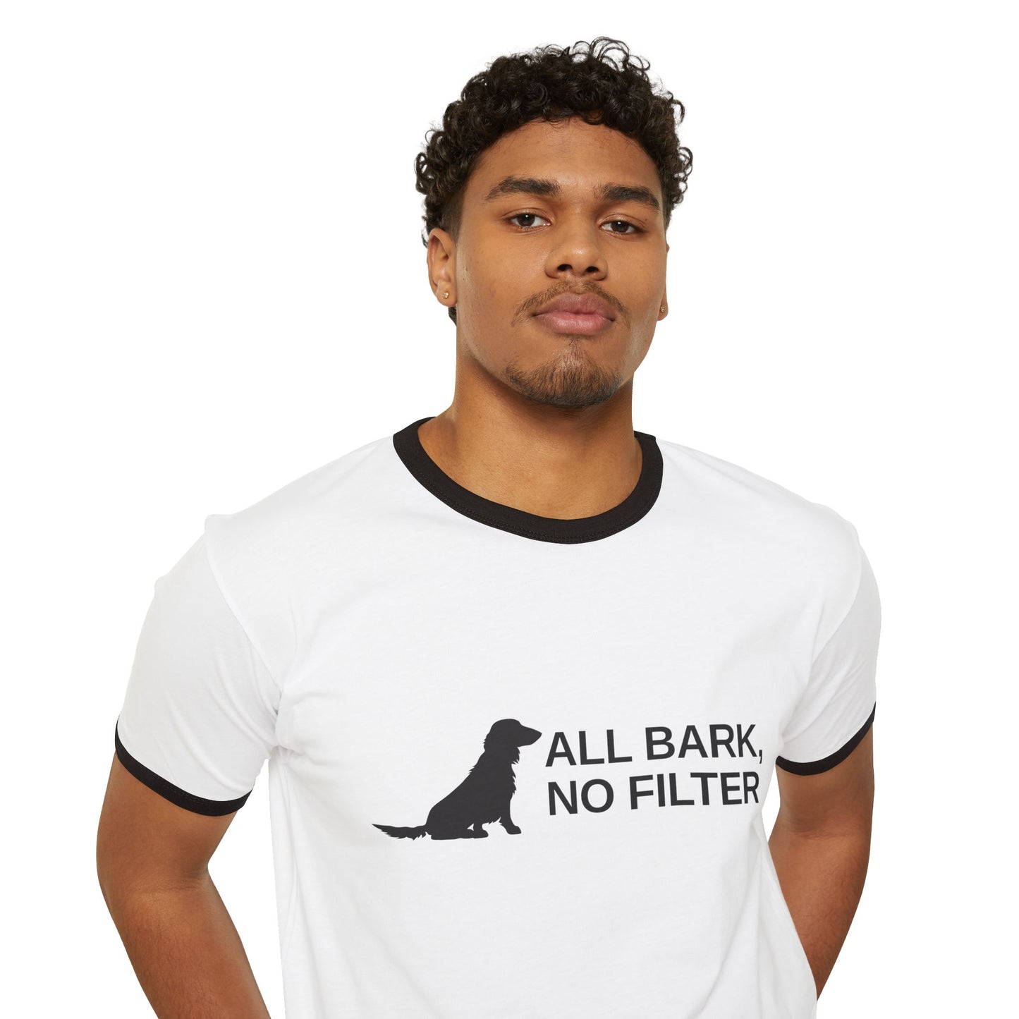 All Bark, No Filter Ringer Tee