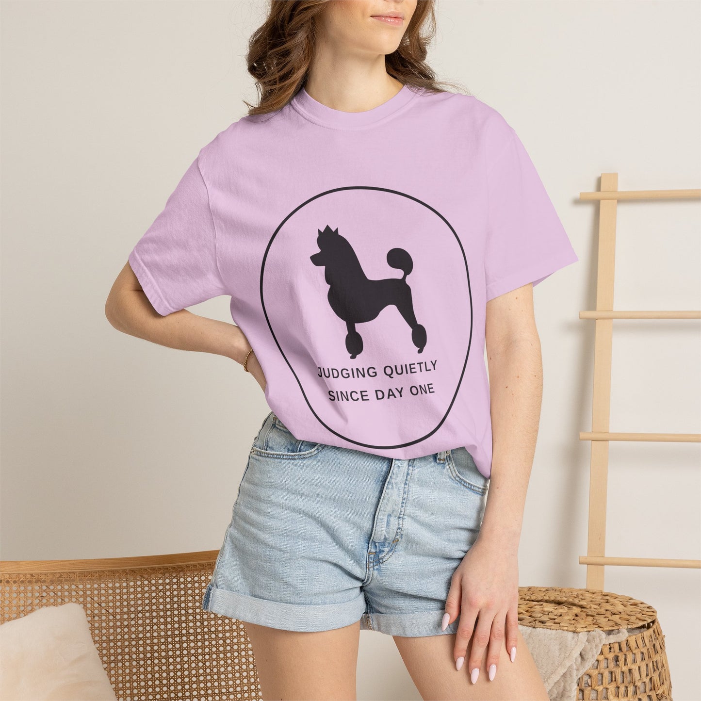 Judging Quietly Poodle Tee