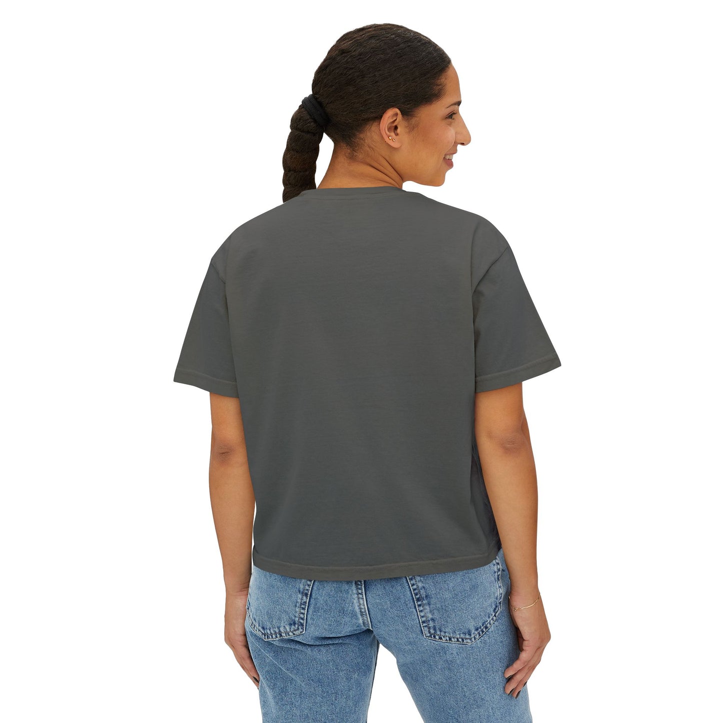 Wiener Dog Mom Boxy Tee — Cute Dachshund Silhouette Women's Shirt