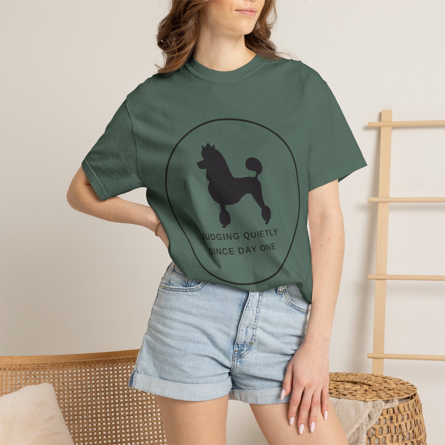 Judging Quietly Poodle Tee