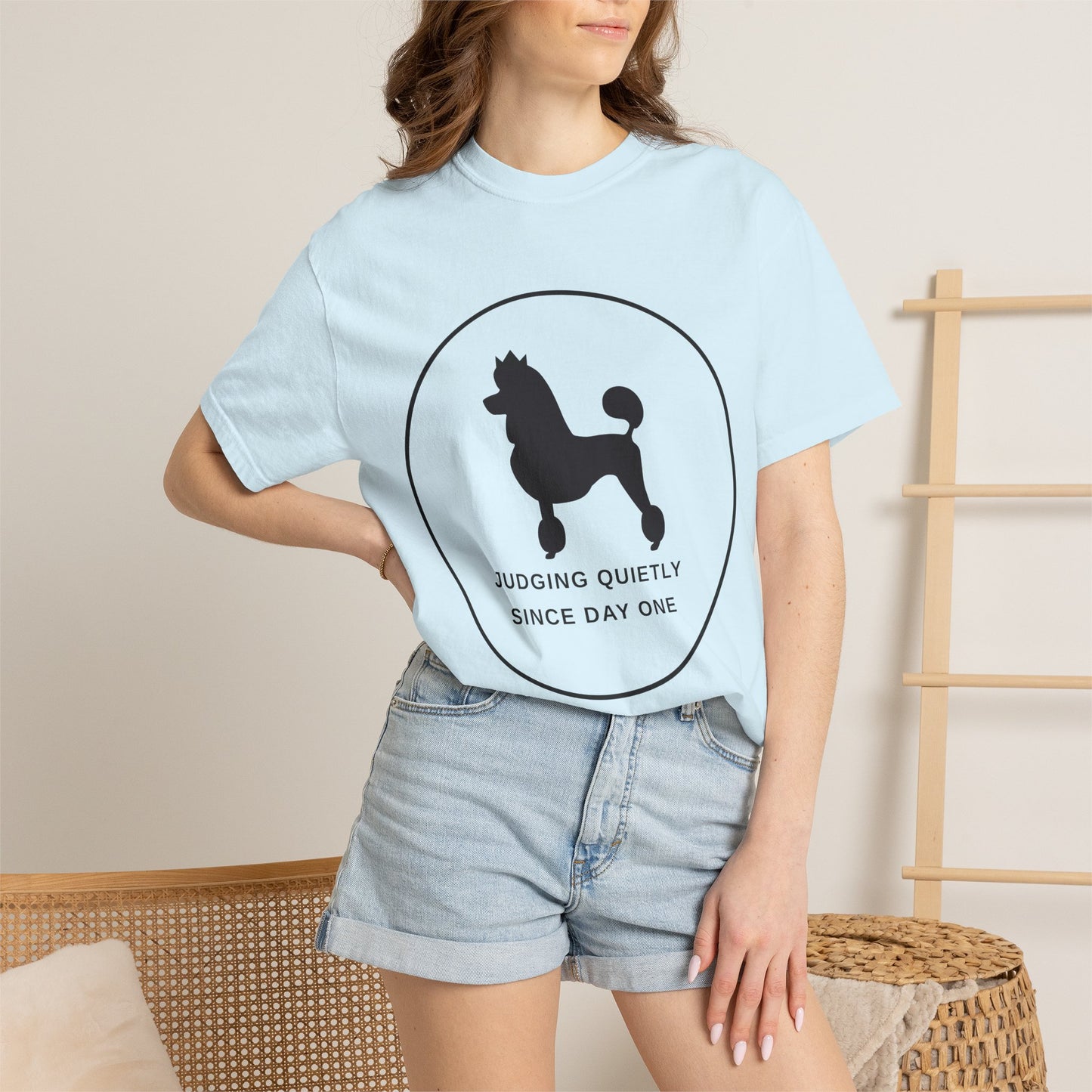 Judging Quietly Poodle Tee