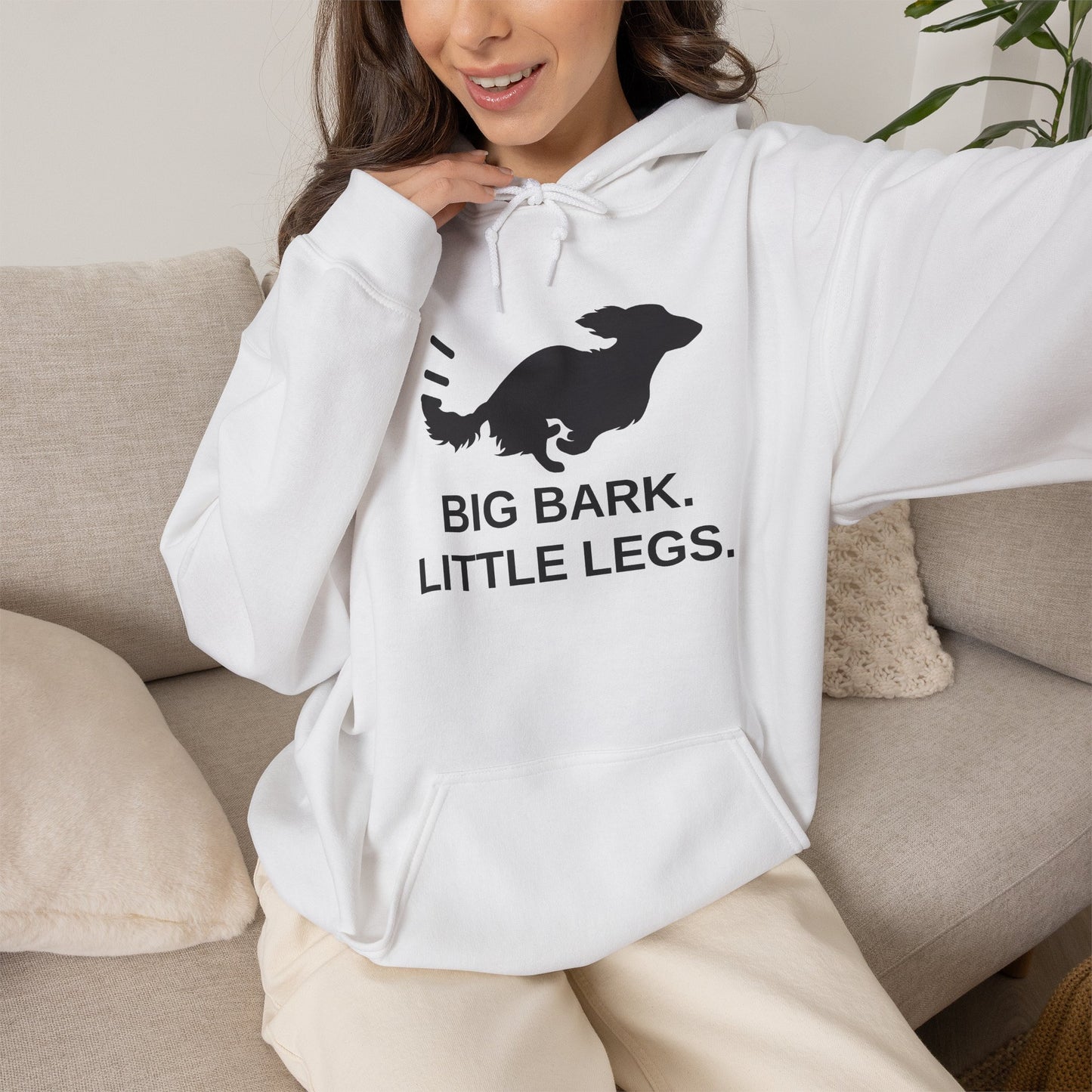 Dog Hoodie – “Big Bark. Little Legs.” Dachshund Sweatshirt