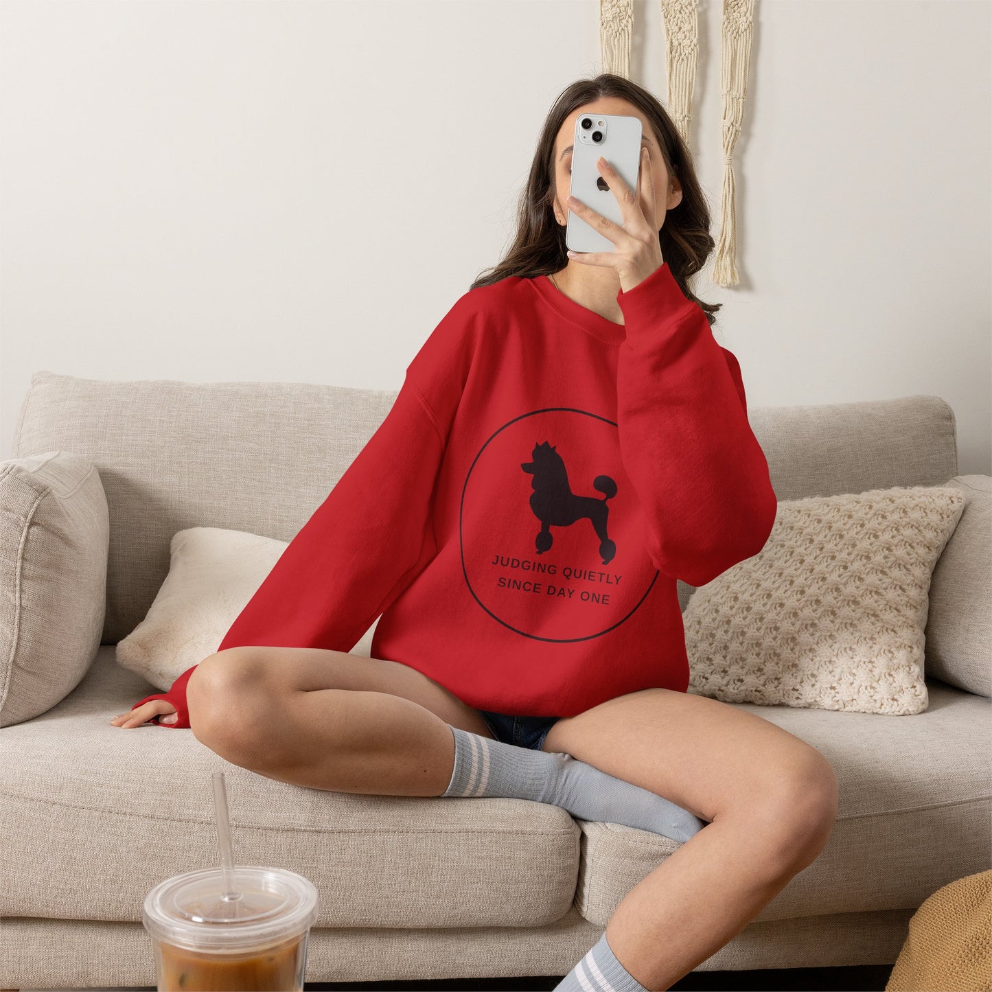 Judging Quietly Poodle Crewneck