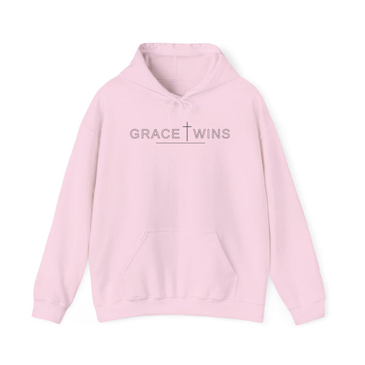 Grace Wins Hoodie - bible verse top, Christian hoodie