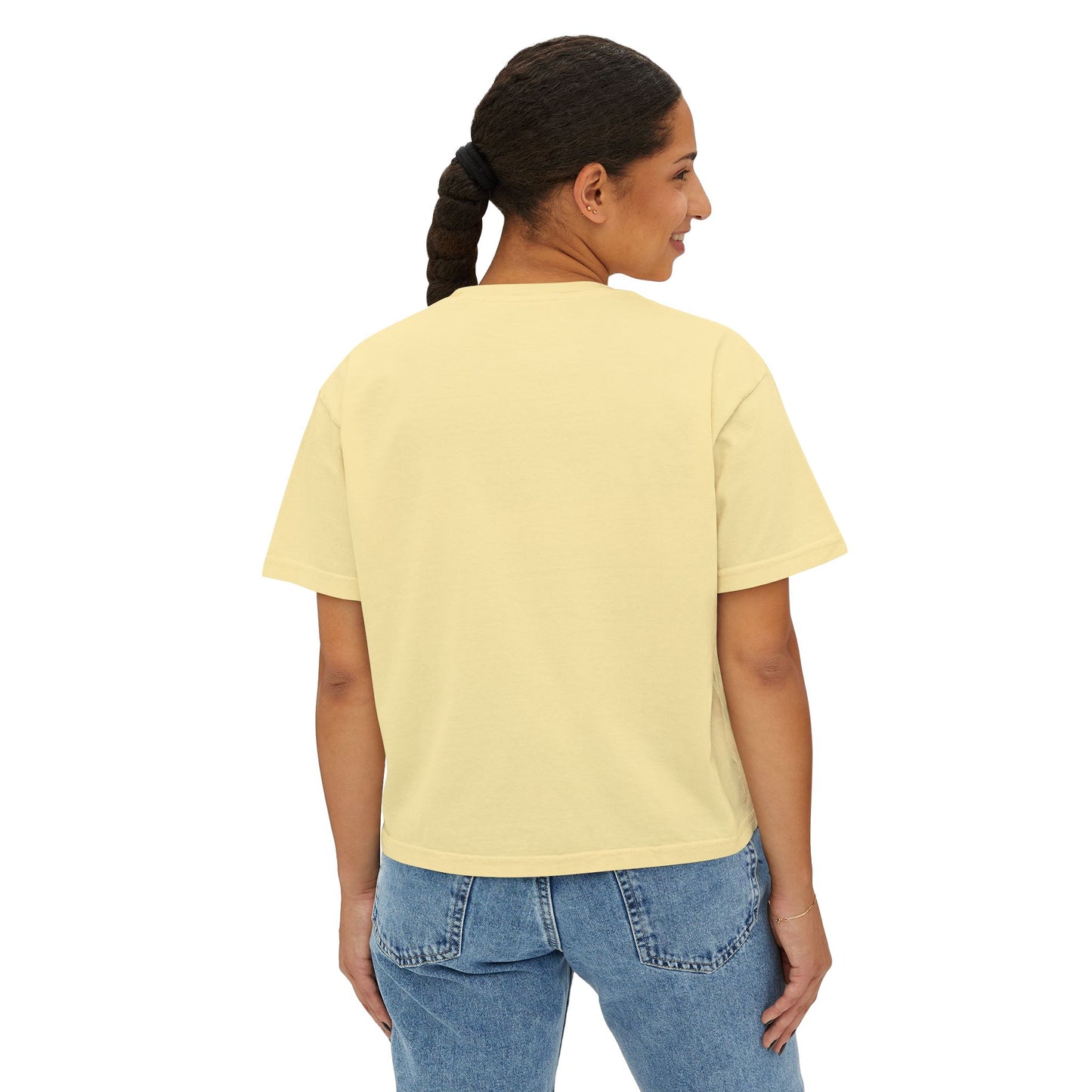 Wiener Dog Mom Boxy Tee — Cute Dachshund Silhouette Women's Shirt