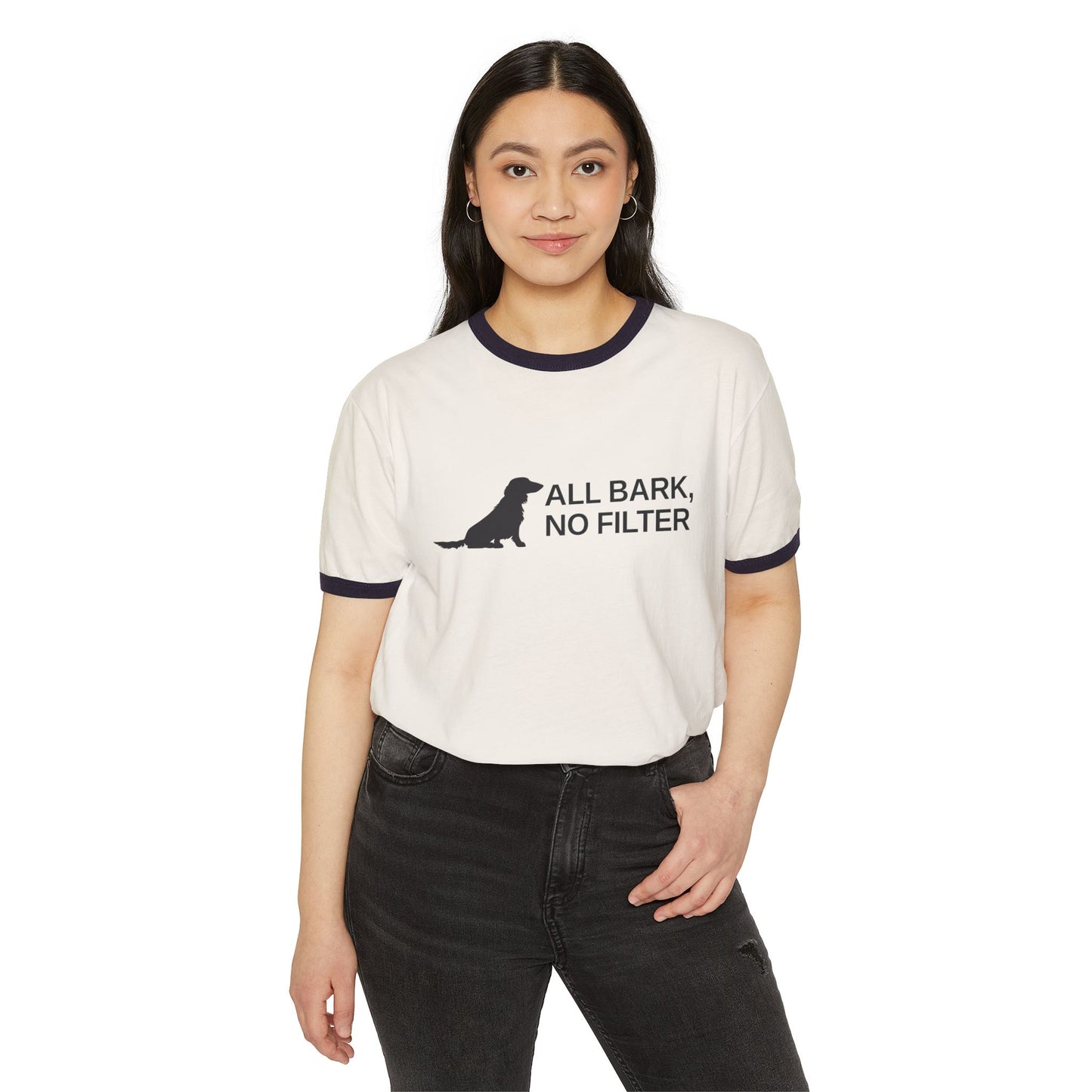 All Bark, No Filter Ringer Tee