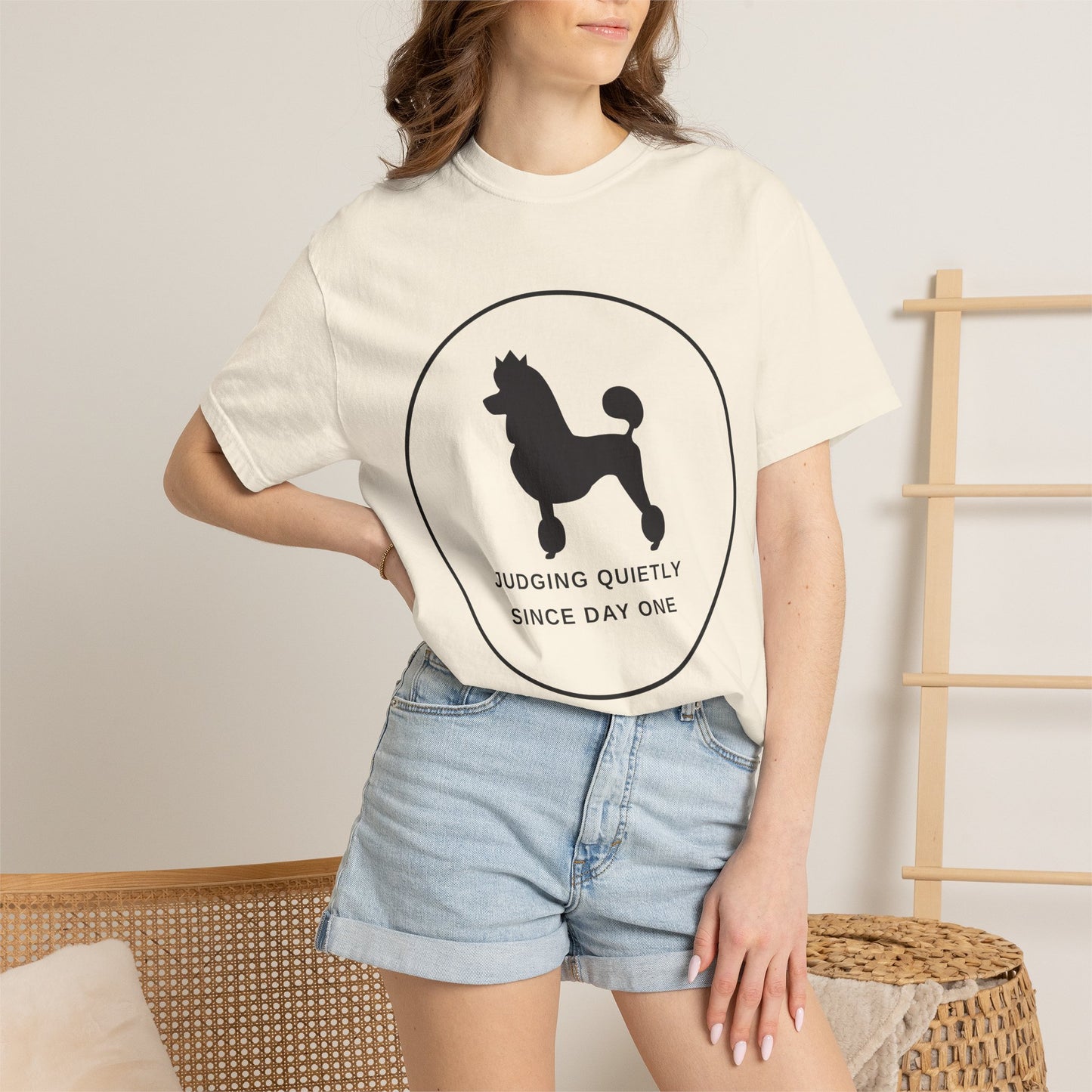 Judging Quietly Poodle Tee