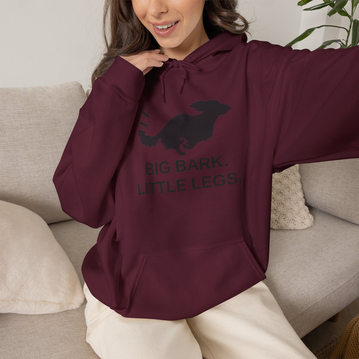 Dog Hoodie – “Big Bark. Little Legs.” Dachshund Sweatshirt