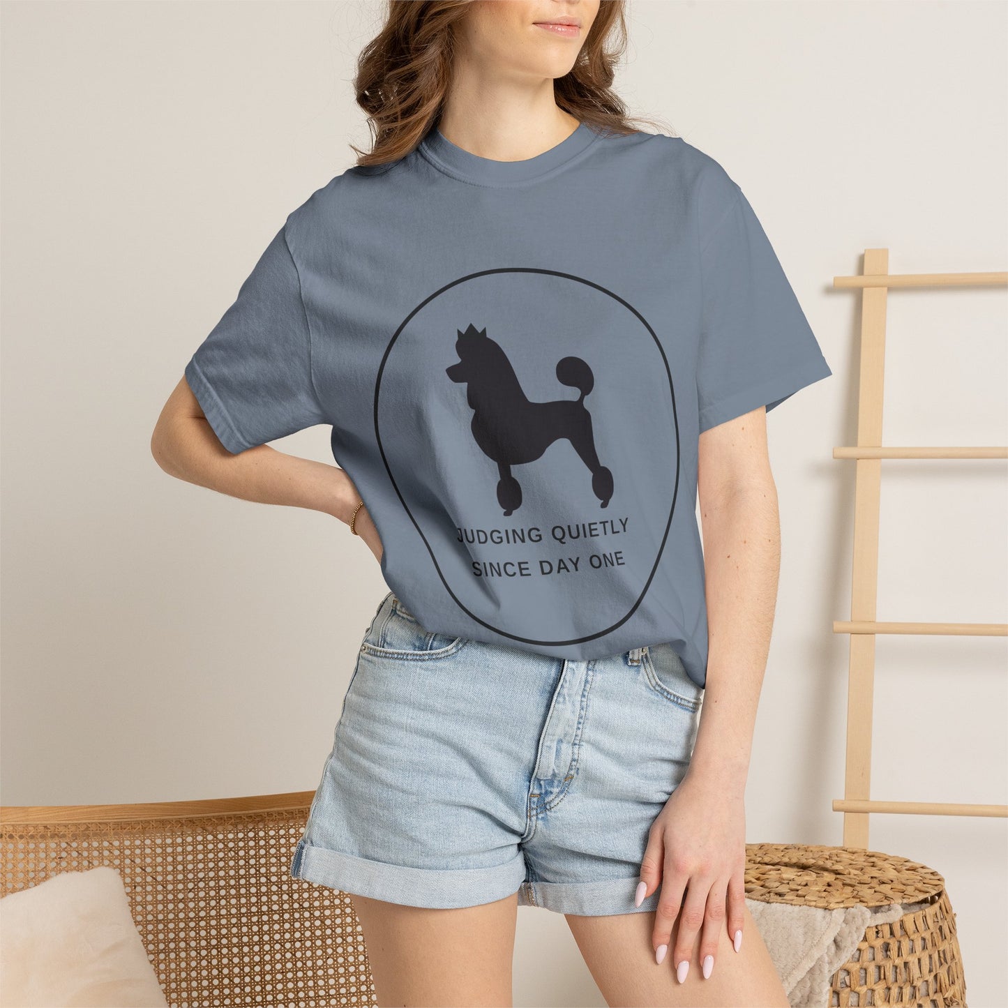 Judging Quietly Poodle Tee