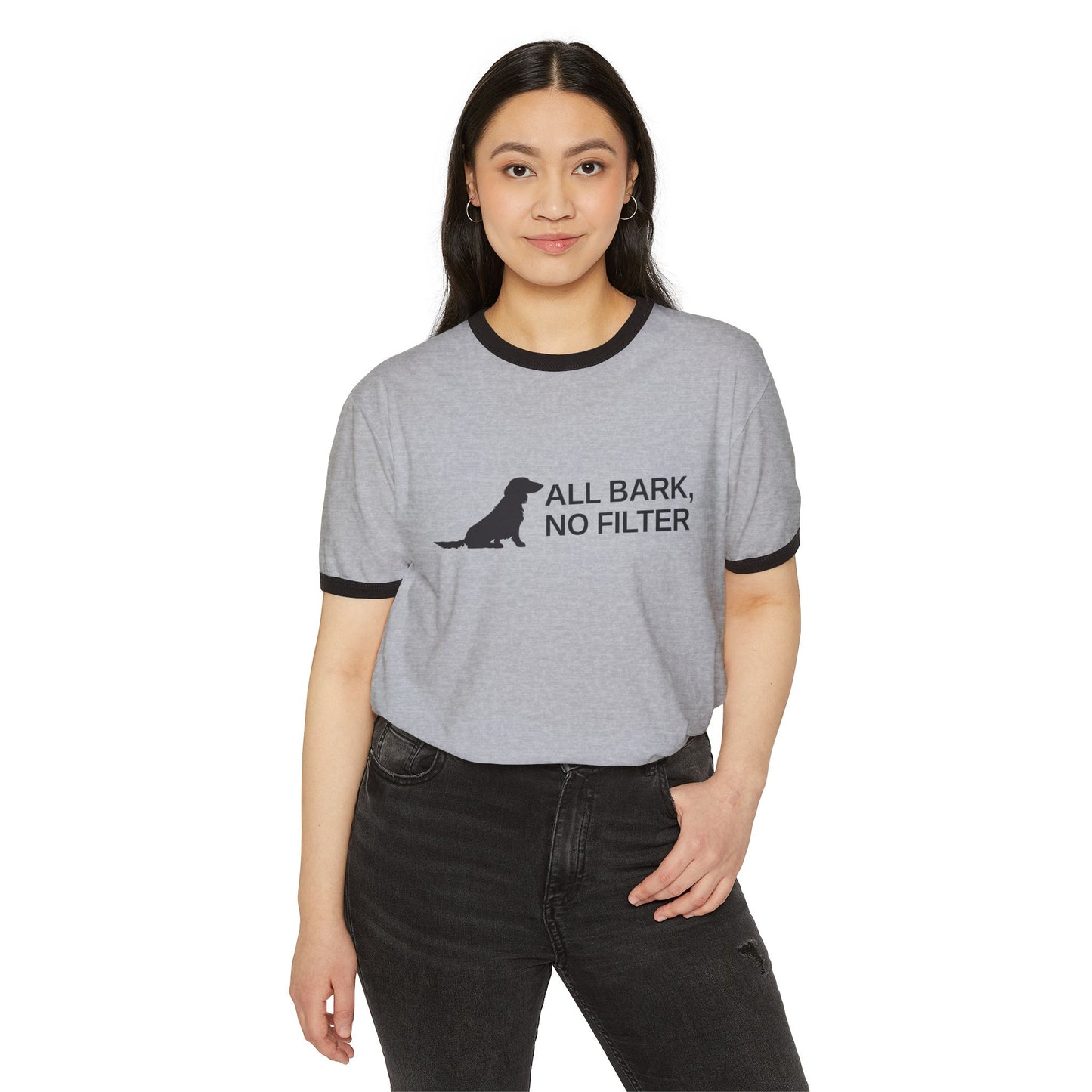 All Bark, No Filter Ringer Tee