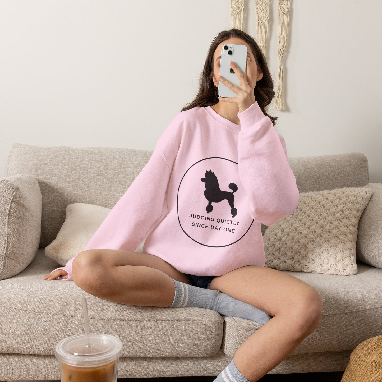 Judging Quietly Poodle Crewneck