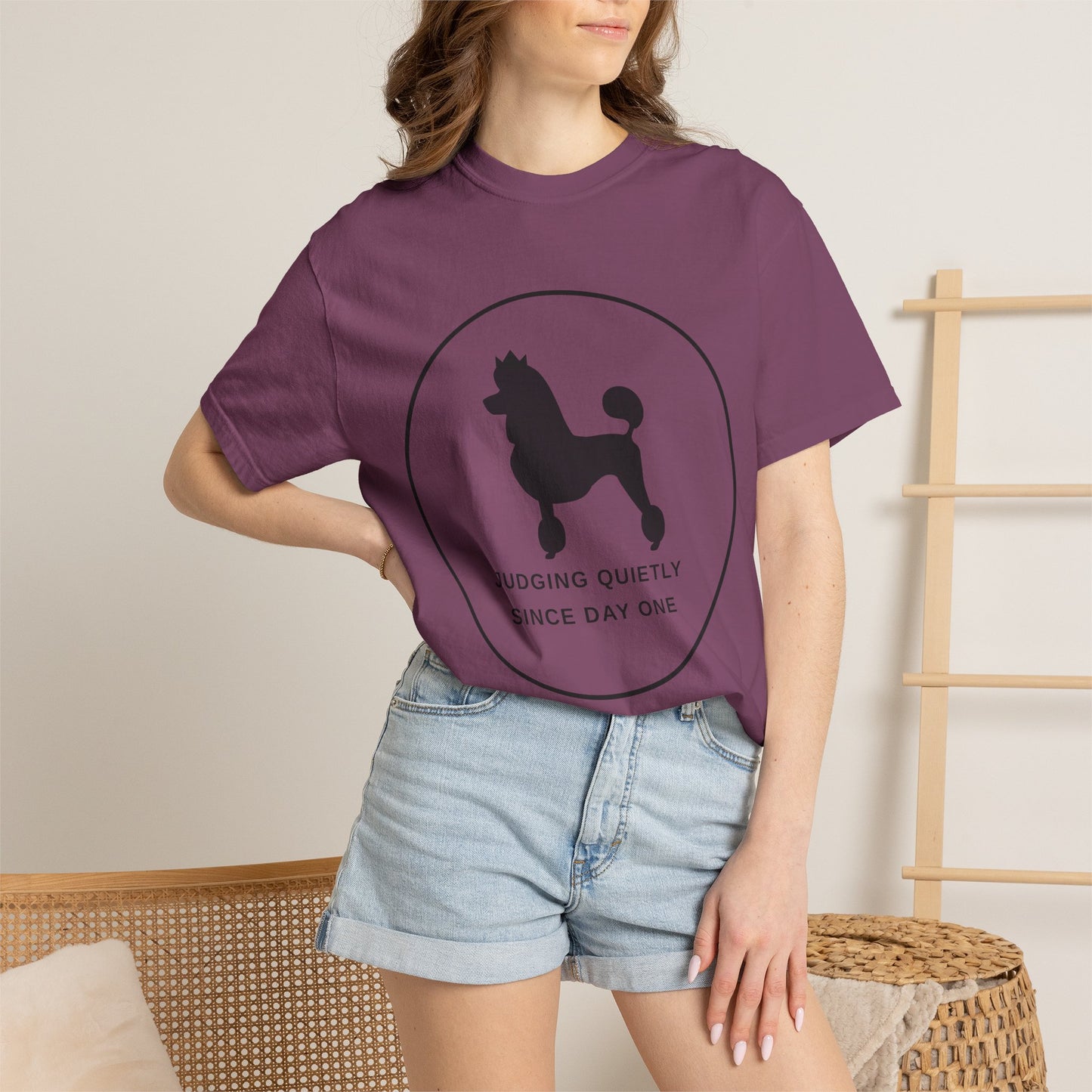 Judging Quietly Poodle Tee