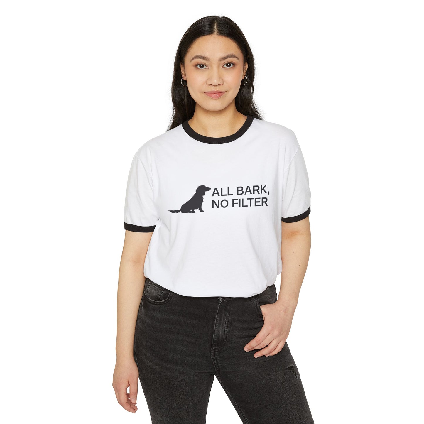 All Bark, No Filter Ringer Tee