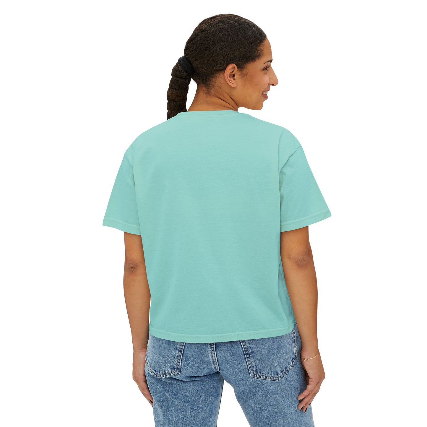 Wiener Dog Mom Boxy Tee — Cute Dachshund Silhouette Women's Shirt