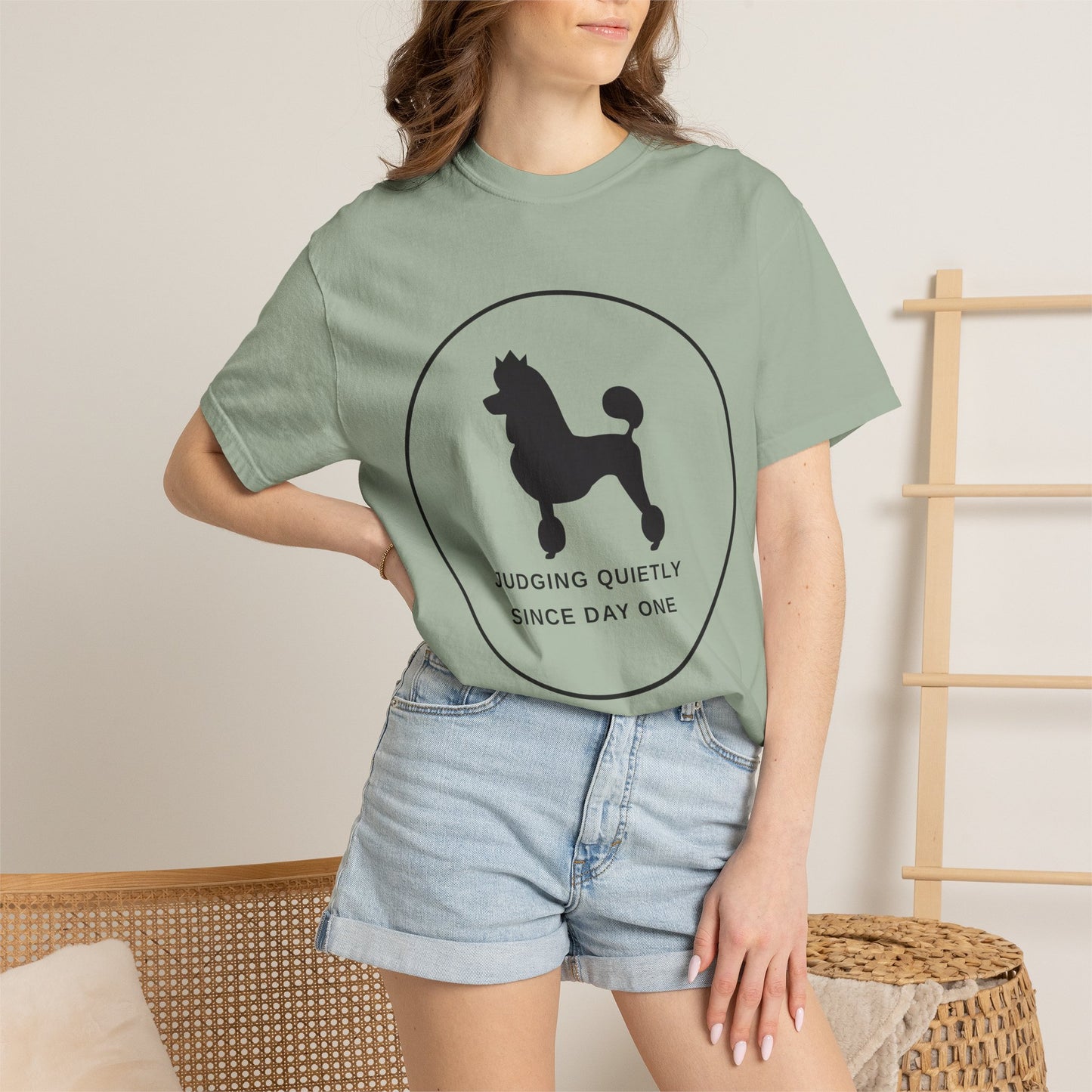 Judging Quietly Poodle Tee