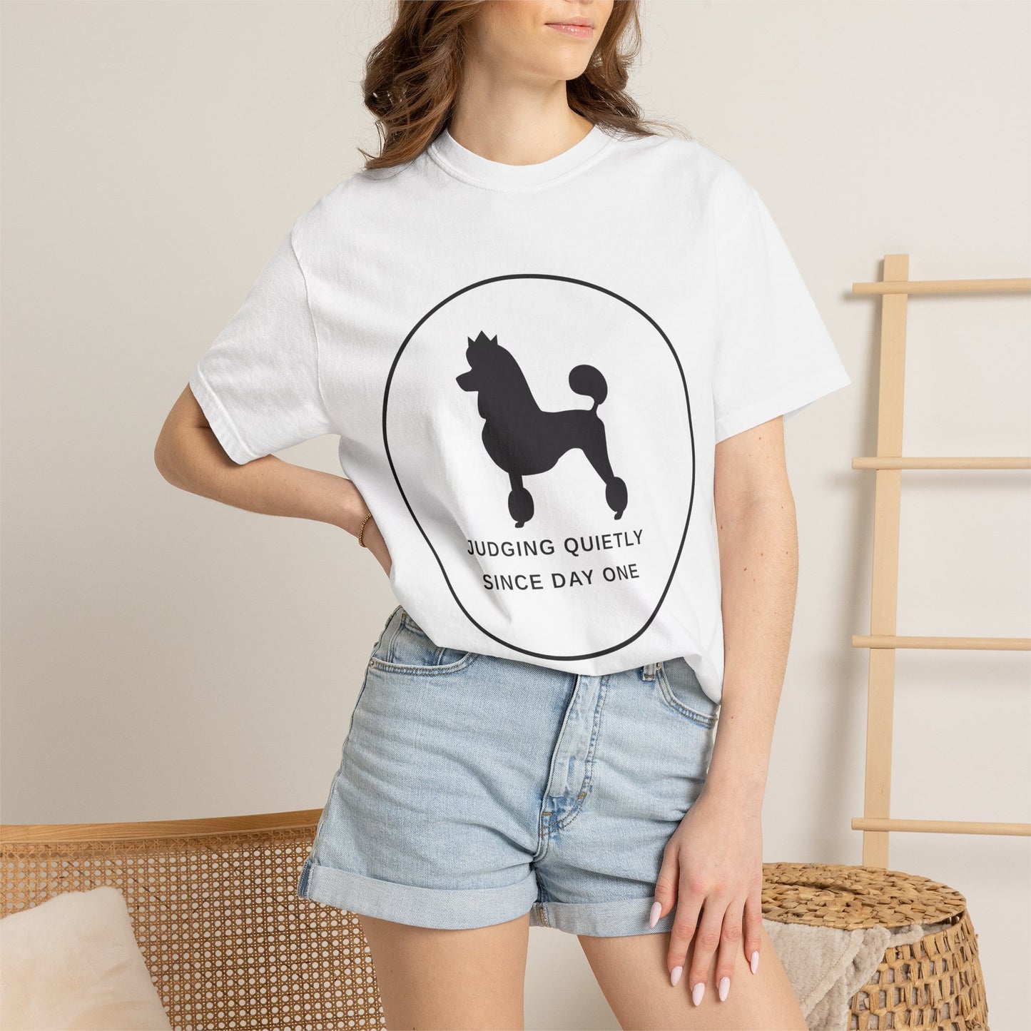 Judging Quietly Poodle Tee