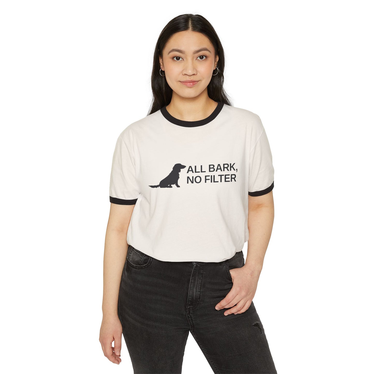 All Bark, No Filter Ringer Tee